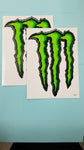 (2) Monster Energy Drink 4" x 3" Logo Sticker